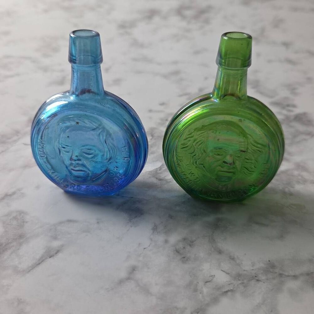 Vintage Wheaton Glass Mini Presidential Bottles‎ From the 1970s